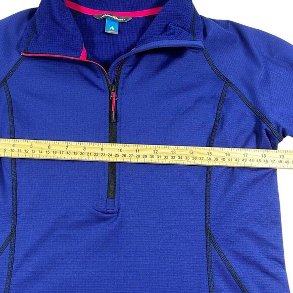 Eddie Bauer First Ascent Pullover Womens Navy Blue Half Zip Activewear Jacket L - Picture 7 of 12